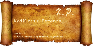 Kránitz Perenna névjegykártya